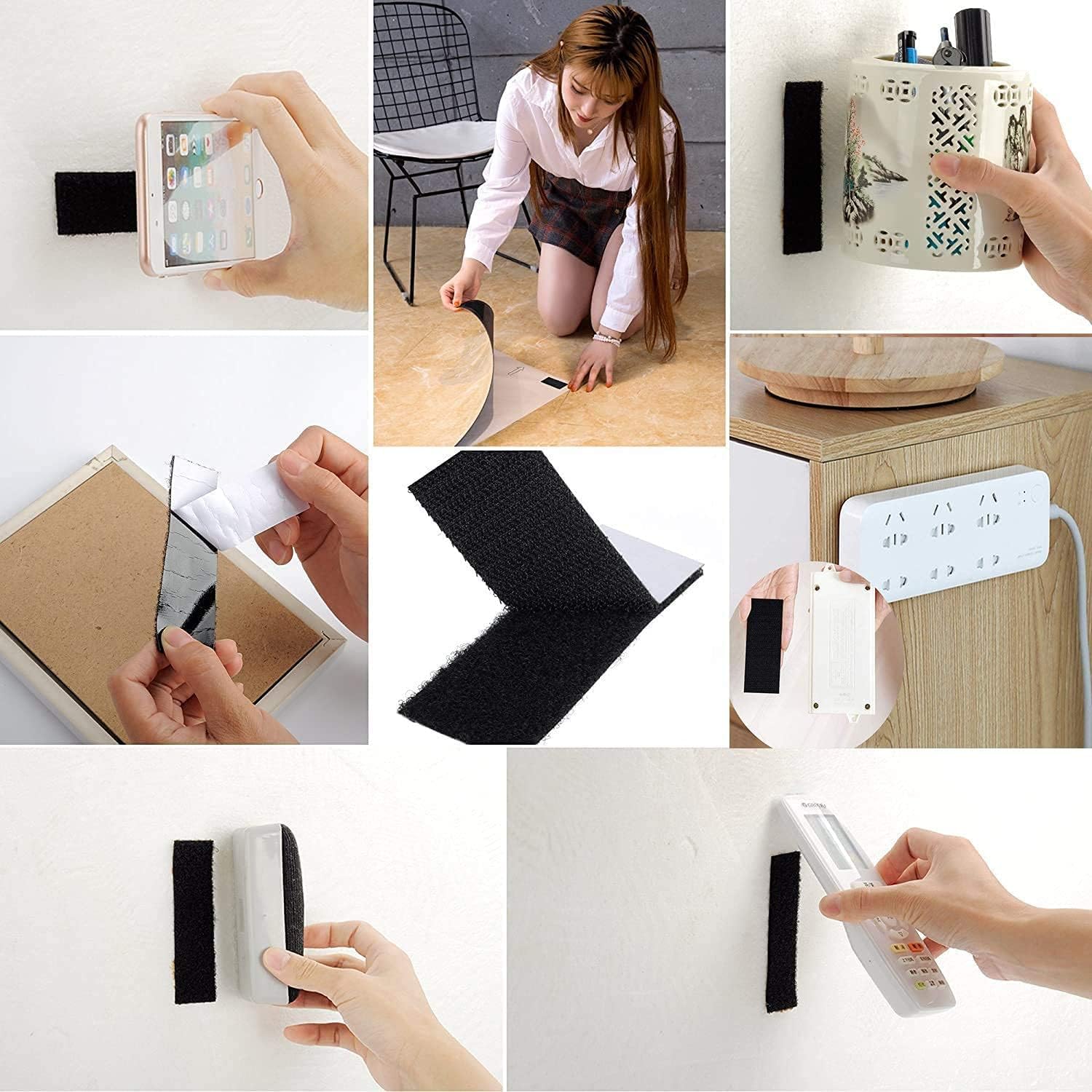 Heavy Duty Mounting Tape Double-Side Reclosable Hook Loop Strips Tape Sticky Fastener Waterproof Indoor Outdoor Use for Holds Picture Frame and Tools (15Pack- 3x10cm), 1.2x4 Inch - Image 3